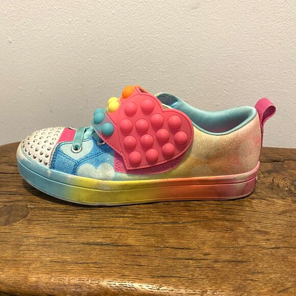 Skechers Twinkle Toes Twi-Lites 2.0 Heart Pops Girls Sneakers US 2.5 Kawaii Neon - Picture 2 of 8